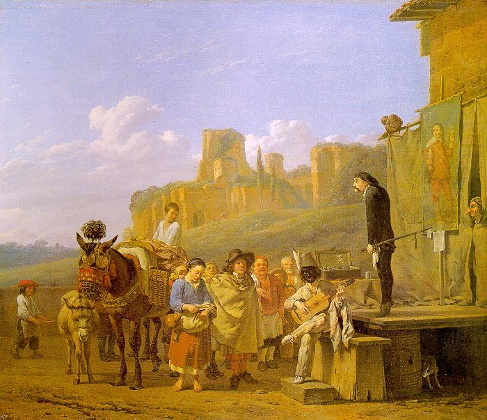 DUJARDIN, Karel A Party of Charlatans in an Italian Landscape df china oil painting image